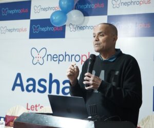 Kamal D. Shah, Co-founder, NephroPlus at their flagship event 'Aashayein'