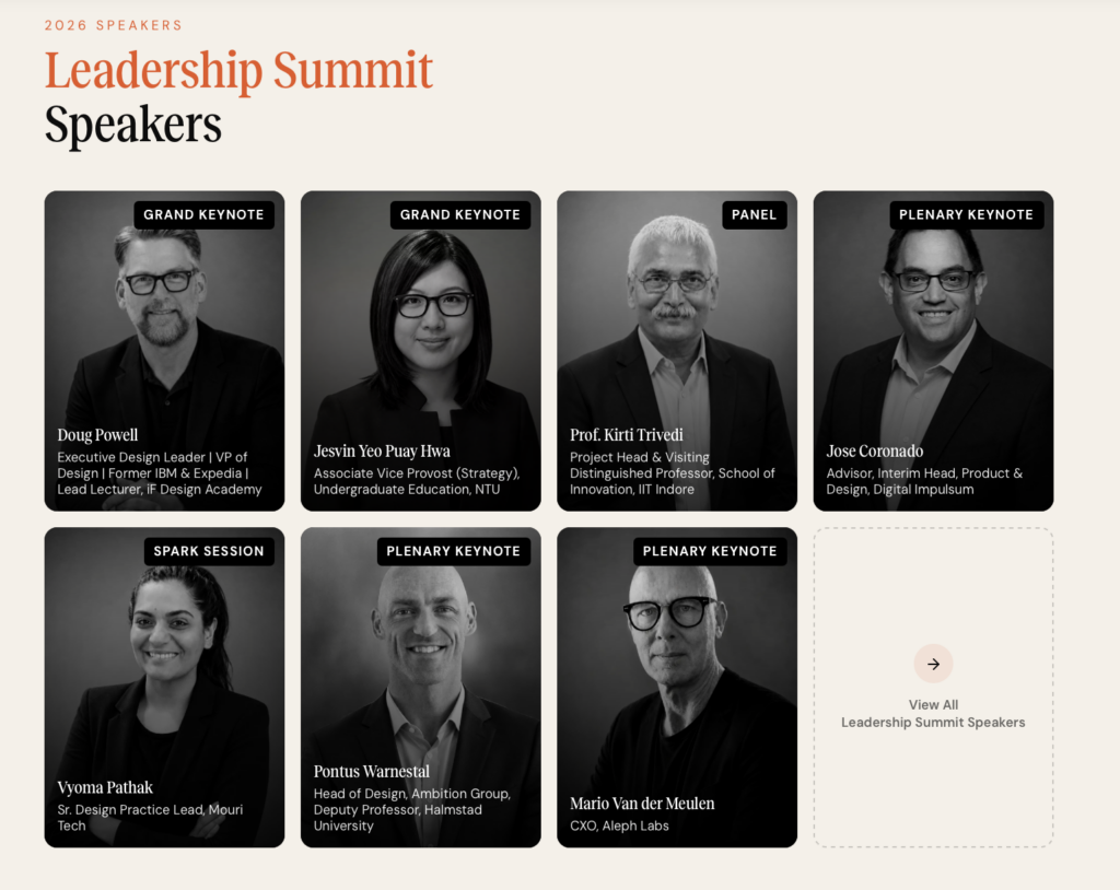 UXINDIA 2026 Brings Five Days of Design Leadership, AI and Entrepreneurship to Bengaluru 3 UX India 2026 - Leadersihp Track