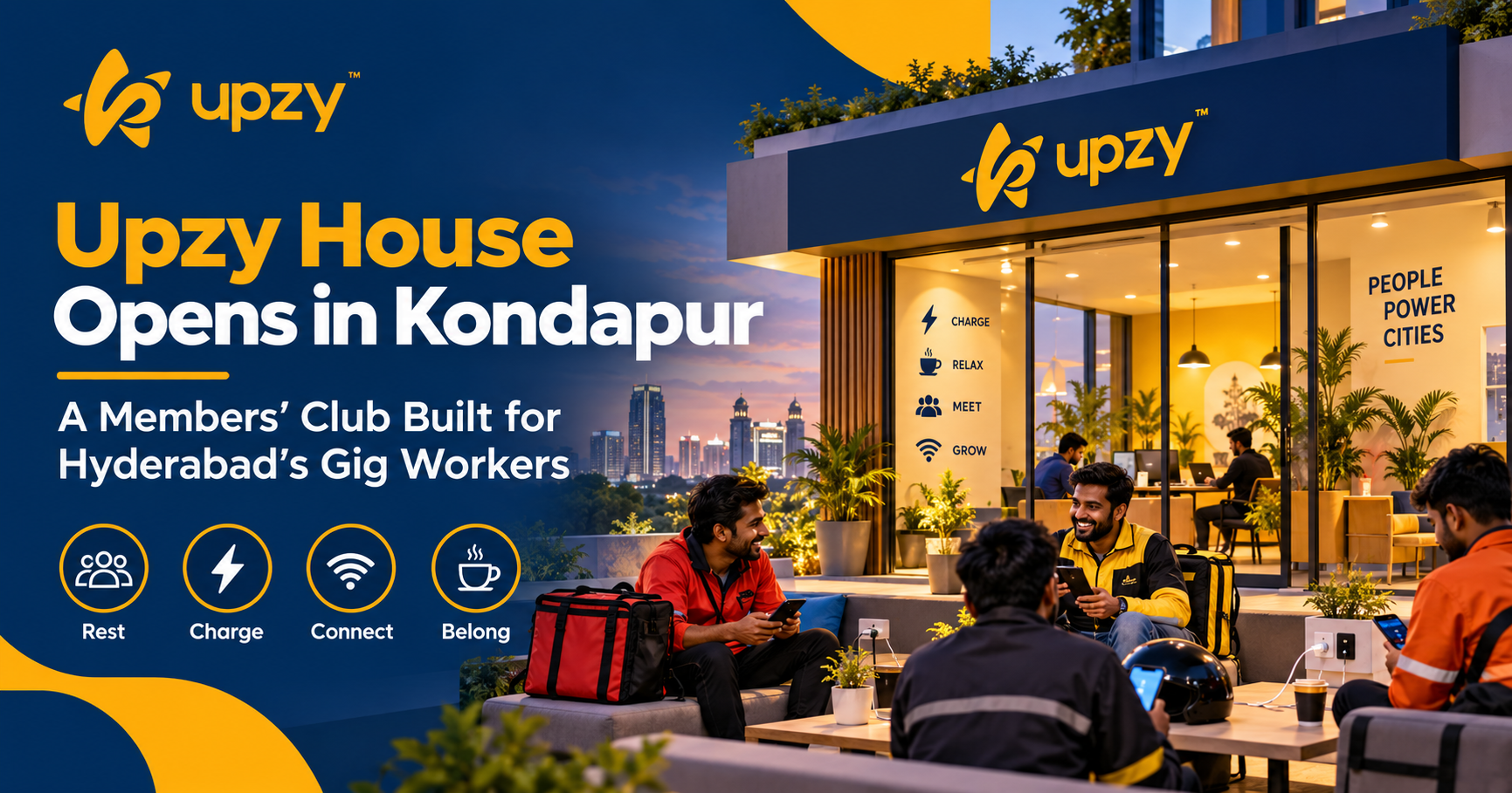 upzy - A Members’ Club Built for Hyderabad’s Gig Workers